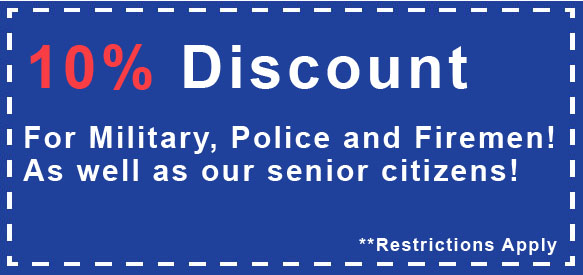 Charlotte HVAC discount coupon for military, police, firemen and seniors